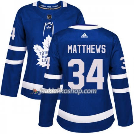 Nainen NHL Toronto Maple Leafs Pelipaita Auston Matthews 34 Adidas 2017-2018 Sininen Authentic